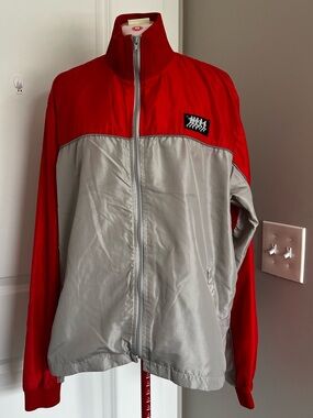 Red Athletic Mesh-Lined Top with Care Tag